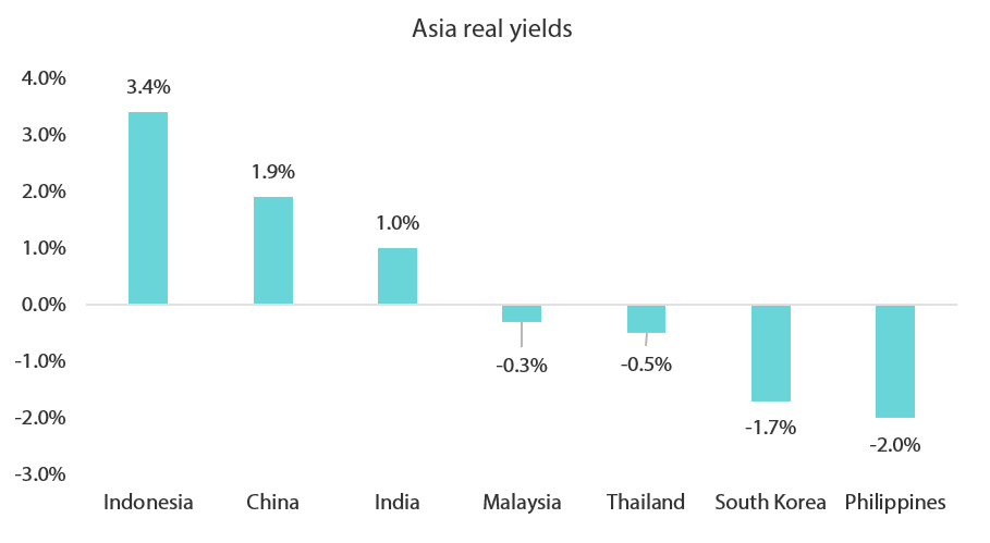 Asian local currency bonds offer attractive real yields